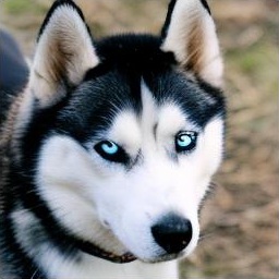Generated sample: a husky
