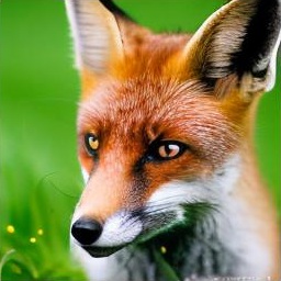 Generated sample: a red fox