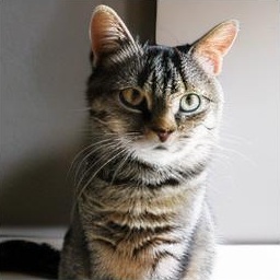 Generated sample: a tabby cat