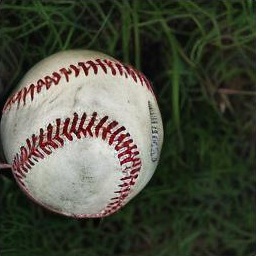 Generated sample: a baseball in grass
