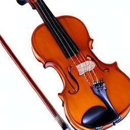 Generated sample: a violin and bow