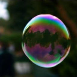 Generated sample: a soap bubble