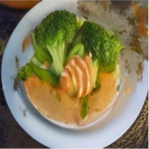 REPA: a close up of a plate of broccoli and sauce
